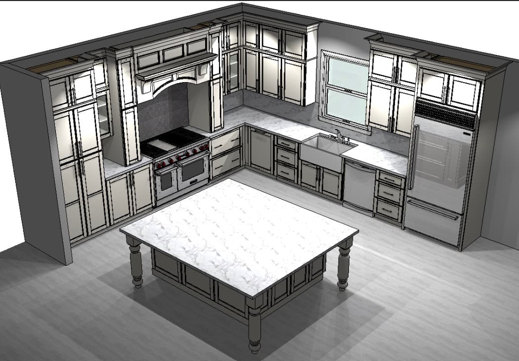 Kitchen design visualization