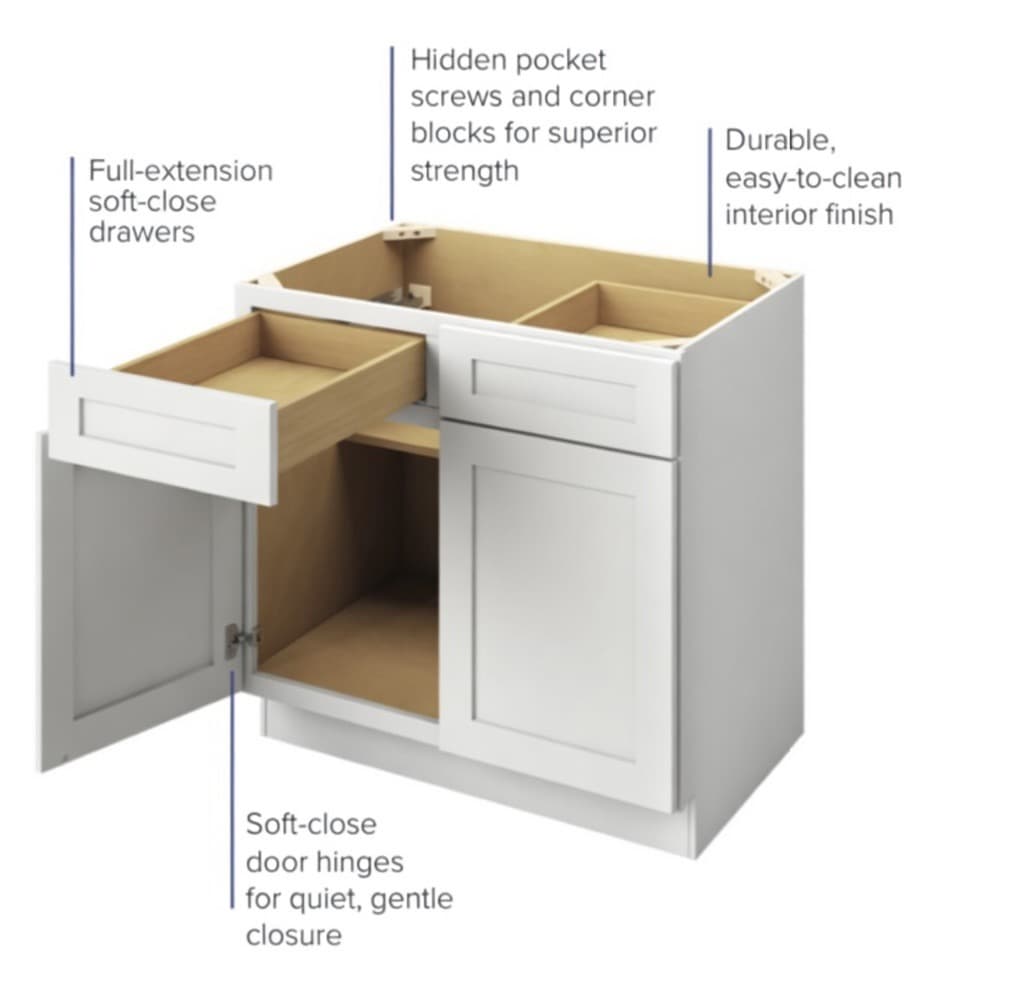 WHITE SHAKER CABINET